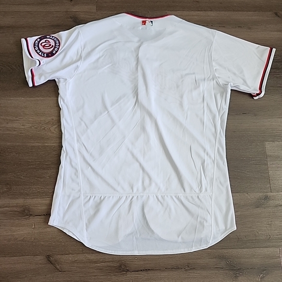 XL (48) Authentic Washington Nationals White Alternate Flex Base MLB Jersey Nats - Picture 10 of 12